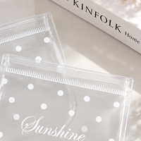 Sacs d'emballage pour bijoux en PVC personnalisés, sacs refermables en PVC transparent avec fermeture éclair pour le rangement des boucles d'oreilles, des colliers et des bagues, avec logo