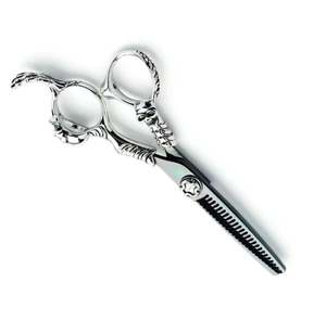 Professional Fancy Handle Barber Shears German Stainless Steel Beauty Salon Hair Thinning Scissors - Product Image 3