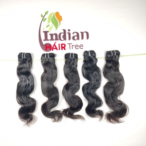 Prix de gros, mèches de cheveux indiens Remy Bodywave, donneur unique, couleur noire, cheveux humains pour femmes, fabriqués à partir d'extensions de temple - Product Image 5