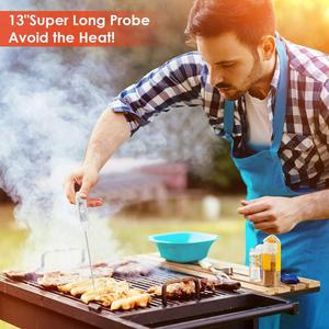 Thermomètre alimentaire numérique Sonde en acier inoxydable Lecture instantanée Résolution 0,1°C Arrêt automatique Jauge de température de cuisson de la viande Cuisine - Product Image 6