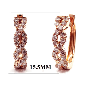 Xixi — boucles d'oreilles rondes au Design exagéré, magnifiques et décontractées, or Rose VS SI, bijoux, cerceaux, pour mariée, 18k - Product Image 2