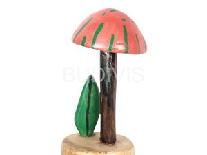 การตกแต่งสวนไม้ขนาดเล็กเห็ดไม้ขนาดเล็กที่มีการแกะสลักทะเลสำหรับตกแต่งบ้านหรือสวน - Product Image 3