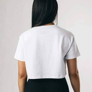 Crop top pour femmes 2026, t-shirts courts basiques sexy, fournisseur en gros, logo personnalisé, crop top t-shirts - Product Image 4