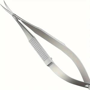 Tijeras de Cutícula Rectas con Mecanismo de Resorte, Acero Inoxidable, para Recortar Cejas, Microtijeras para Zurdos, Mango de Cerámica - Product Image 4