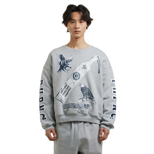 Conjunto Deportivo de Dos Piezas para Hombre, Cuello Redondo, Estampado de Serigrafía, 65% Algodón, 35% Poliéster, Chándal de Alta Calidad - Product Image 2