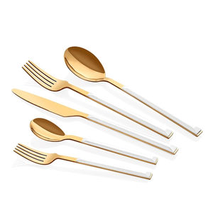 Vente en gros de couverts en acier inoxydable nickelé de haute qualité écologiques couverts à poignée transparente pour argenterie - Product Image 6