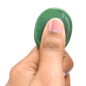 Feng Shui et fée Style poli cristal pouce vert aventurine pierre précieuse de guérison semi-précieuse pour la pierre de cristal d'inquiétude de paume - Product Image 2