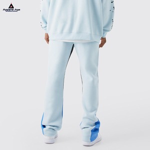 OEM ชุดวอร์มออกกำลังกายสองชิ้นระบายอากาศได้ดีมีซิปเต็มรูปแบบสำหรับผู้ชายชุดออกกำลังกายสีพื้นชุดกีฬาลำลอง - Product Image 4