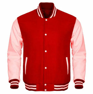 Chaqueta de Béisbol de Cuero Básica Personalizada para Hombre, Estilo Urbano, con Cuello Alto y Letras Bordadas - Product Image 5
