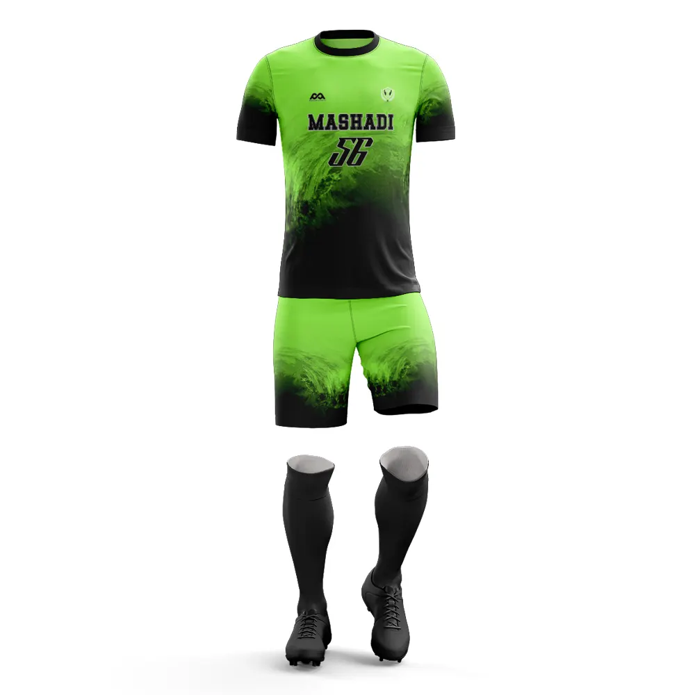 Oem Service Hot Verkoop Sublimatie Voetbal Uniform Voetbal Jersey Kit Custom Hoge Kwaliteit Gesublimeerd Voetbal Uniform