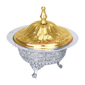 Bols à Date en laiton nickelé nouveau Design boîte de culture en laiton massif décor de table bol de service Direct du fabricant - Product Image 1