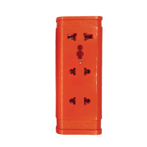 Pas de prise multiple OMINSU 2500W 1 prise universelle 2 à deux broches orange incassable - Product Image 5
