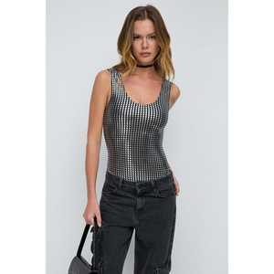 Blusa Casual de Manga Larga con Cuello Redondo para Mujer, Bordado Frontal con Patrón 3D, Decoraciones de Lentejuelas y Encaje, Talla XL, Tejido de Punto Regular - Product Image 1