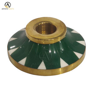 Porte-bougie en résine et laiton pour bougies chauffe-plat |   Élégant porte-bougie décoratif pour la maison, les restaurants, la décoration de table de Noël et de Pâques - Product Image 3