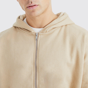 Hot Sale Printed Zip-Up Hoodie With Zipper 100% Cotton <b>Fleece</b> Fit Men Casual Blank Streetwear Zippered Warm Hoodies Men - Product Image 4