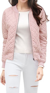 Tout nouveau blouson bombardier femme manches longues matelassé blouson bombardier zippé avec poches vêtements femme blousons bombardier femme - Product Image 2