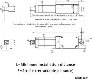 机器人用12V 50毫米冲程7毫米/s超微型管状线性致动器 - Product Image 3