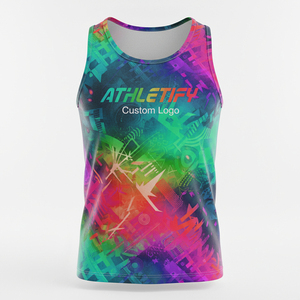 เสื้อกล้ามโพลีเอสเตอร์สำหรับผู้ชายระบายได้ดีระบายอากาศได้ดีพร้อมพิมพ์กำหนดเองสำหรับชุดลำลองน้ำหนักเบาออกแบบมาเพื่อความสบายตลอดทั้งวัน - Product Image 1