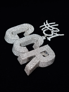 Alta calidad 925 Plata VVS Moissanite diamante totalmente helado estilo Hip Hop superventas 3D joyería colgante directo de fábrica - Product Image 4