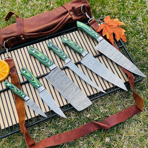 ชุดมีดทำครัวสแตนเลสดามัสกัส6ชิ้นทำด้วยมือ G10เครื่องล้างจานมีดปรับทิศทางได้อย่างปลอดภัย - Product Image 2