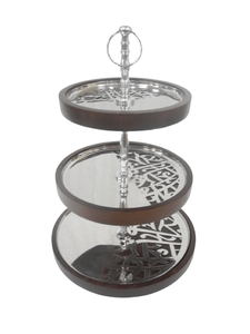 Soporte de pastel de Metal de madera duradero con Base de alambre Servidor de servicio de pastel para fiestas Uso de mesa Precio al por mayor Herramientas de pastel - Product Image 4