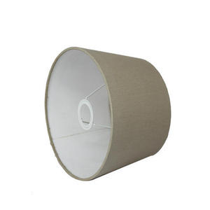 Hiện Đại Chất Lượng Cao Linen Bông Vải Trống Chụp Đèn Hot Bán Bảng Và Bàn Đèn Với Kim Loại Cho Nhà Sử Dụng Ánh Sáng Bao Gồm - Product Image 2