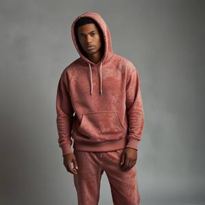 OEM ODM Survêtement à capuche uni antibactérien pour homme, coupe classique, unisexe, logo personnalisé, grande taille, ensemble d'hiver épais, nouvelle arrivée - Product Image 4