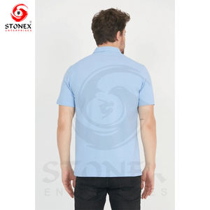 Hot Selling Custom <b>Men's</b> <b>Polo</b> T-<b>Shirt</b> High Quality Polyester Cotton Spandex <b>Long</b> with Short <b>Sleeves</b> Breathable Knitted Fabric - Product Image 4