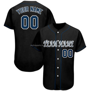 Wholesale Customizable Baseball Jersey OEM Sublimated Polyester Sportswear Name Print Soft Embroidery Cheap Blank Custom - Product Image 3