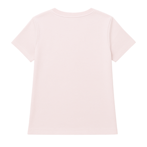 Camiseta de Manga Corta con Cuello en V para Mujer, Color Rosa Claro, Algodón Orgánico de Lujo, Preencogido, Certificado GOTS, Suave, Transpirable y Ajustado - Product Image 2