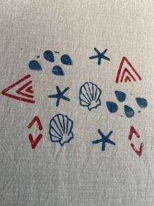 Juego de Sellos de Impresión de Bloques de Madera para Tela, Arcilla y Manualidades |   Concha, Estrella de Mar, Tela, Papel, Estampado - Product Image 5