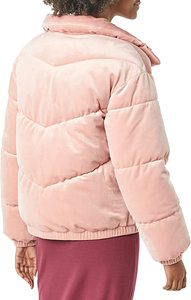 Blouson matelassé en velours personnalisé 2025, col montant, longueur standard, enduit, écologique, imperméable, coupe-vent, coupe décontractée - Product Image 5