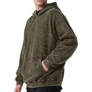 Sudaderas con capucha de peso pesado, ropa de calle de gran tamaño, jersey de talla grande para hombre, venta al por mayor, sudaderas térmicas con estampado de hojaldre, sudaderas con capucha para hombre - Product Image 6