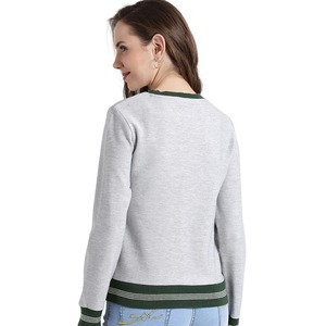 Sudadera de cuello redondo de mujer de lana de algodón con logotipo bordado personalizado 2025 para mujer - Product Image 4