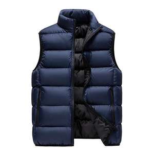 Hiver Casual Sports Sleeveless Slim Fit Men Hooded Zipper Puffer Vest Front Logo Eco-Friendly High Quality - Product Image 6
