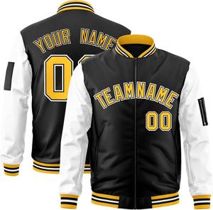 Veste universitaire personnalisée couleurs contrastées Logo de l'équipe personnalisé broderie nom numéro Bomber College Letterman veste livraison directe - Product Image 4