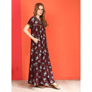 Camisón Largo Informal para Mujer Alpine, con Bolsillo Lateral, Tejido Suave y Transpirable, Cómodo para Uso Diario - Product Image 5