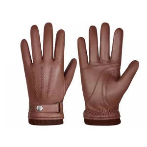 Gants en cuir véritable au design tendance pour la vie quotidienne et la conduite, gants en cuir pour hommes - Product Image 5