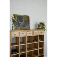 Meuble à chaussures en bois avec tiroirs, design rustique moderne, gain de place, meuble de rangement pour entrée, salon ou maison