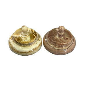 Pot à bonbons en marbre Onyx en pierre, pot en marbre Onyx, petit pot à bonbons vintage - Product Image 1