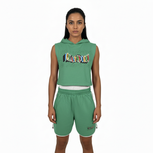 Conjuntos de Sudadera Corta y Pantalones Cortos para Mujer, Cómodos y Elegantes, Ideales para Uso Casual - Product Image 1