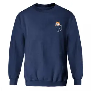 डिजाइन लोगो युवा क्रू गर्दन सक्रिय Sweatshirts कस्टम आरामदायक कसरत Oem जिम सादे काले Crewneck पसीने जेब के साथ