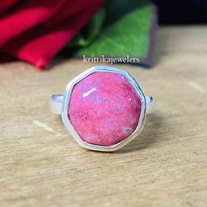 925 Sterling Silver <b>Statement</b> <b>Ring</b> for Women Handmade Healing Crystals Jewelry Bezel Setting Classic Style Perfect Gift for Her - Product Image 5