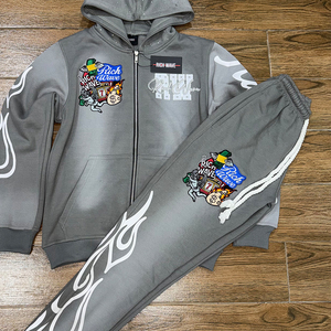 ชุดวอร์มผ้าปักลายโลโก้สำหรับผู้ชายมาใหม่ชุดวอร์มลำลองพิมพ์ลายปักพลอยเทียมสำหรับผู้ชายมาใหม่2025 - Product Image 4