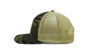 หมวกกีฬาตาข่ายคอตตอนระบายอากาศออกแบบตามสั่งหมวกฮิปฮอปทรักเกอร์ใส่สบายปัก3D 2D สำหรับใส่ลำลอง - Product Image 4