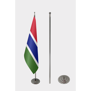Drapeau officiel de la Gambie pour intérieur, imprimé numériquement, durable, en nylon, vinyle, soie, aluminium, pour usage automobile, assurance, éducation - Product Image 2