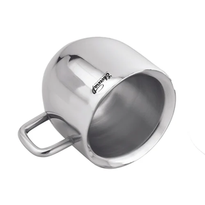 Taza de té de manzana de acero inoxidable de doble pared de 100ml moderna Diseño ecológico irrompible con placa - Product Image 3