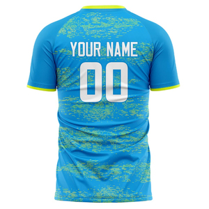 Maillot de football personnalisé pour homme de haute qualité, respirant, à manches courtes, avec nom d'équipe sublimé, impression de nouvelle qualité - Product Image 3
