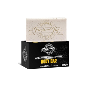 Barre de corps exfoliante pour hommes 300g barre de savon faite à la main pour peau rugueuse soins de la peau de marque privée personnalisés en gros - Product Image 1