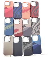 Coque arrière en fibre de carbone pour PC, personnalisée avec design pixel, chargement magnétique, protection d'appareil photo, support, antichoc, légère, pour vente en gros